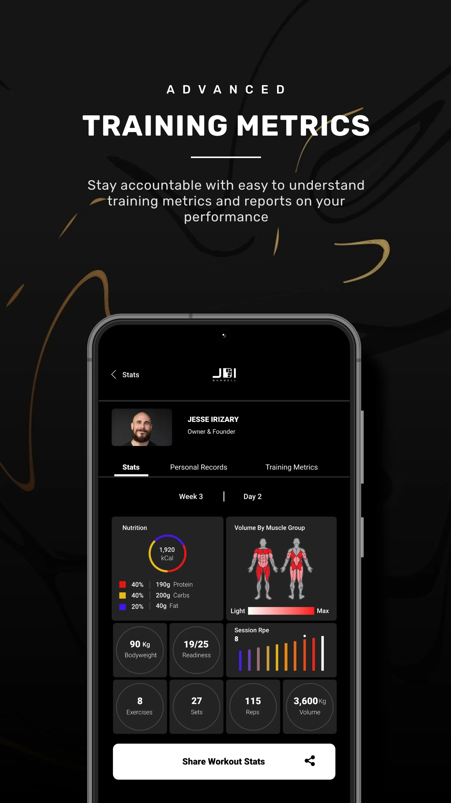 JDI Barbell's App screenshot